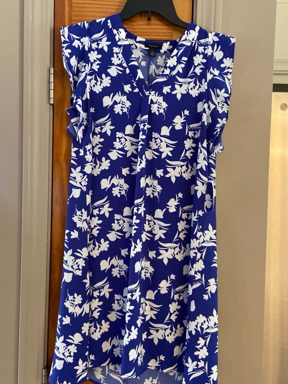 Halogen Blue and White Floral Dress